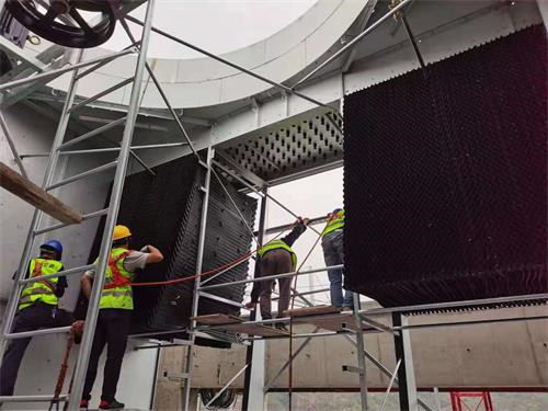 橫流冷卻塔薄膜式填料成型過程(橫流式冷卻塔結構)